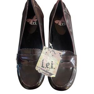 NWT L.e.i. Girl size 3 Childrens casual penny loafer brown